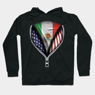 Mexican Flag  Mexico Flag American Flag Zip Down - Gift for Mexican From Mexico Hoodie